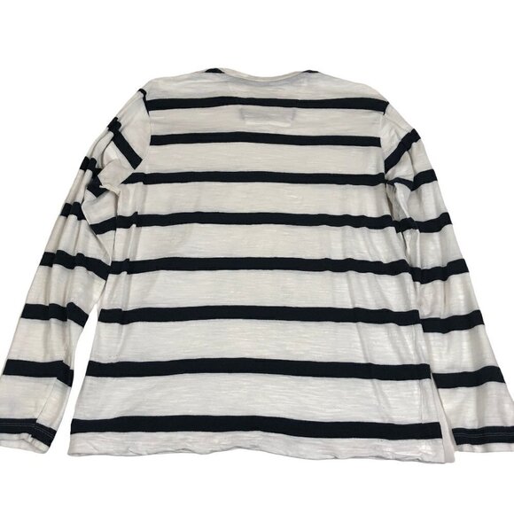 Colours by Alexander Julian Men's Black White Stripe Pullover Shirt Size M - Picture 2 of 4